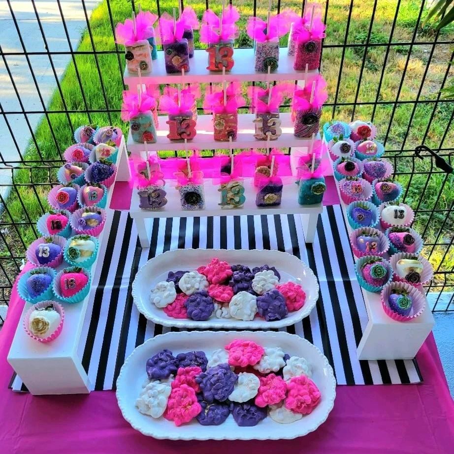 Vibrant dessert table